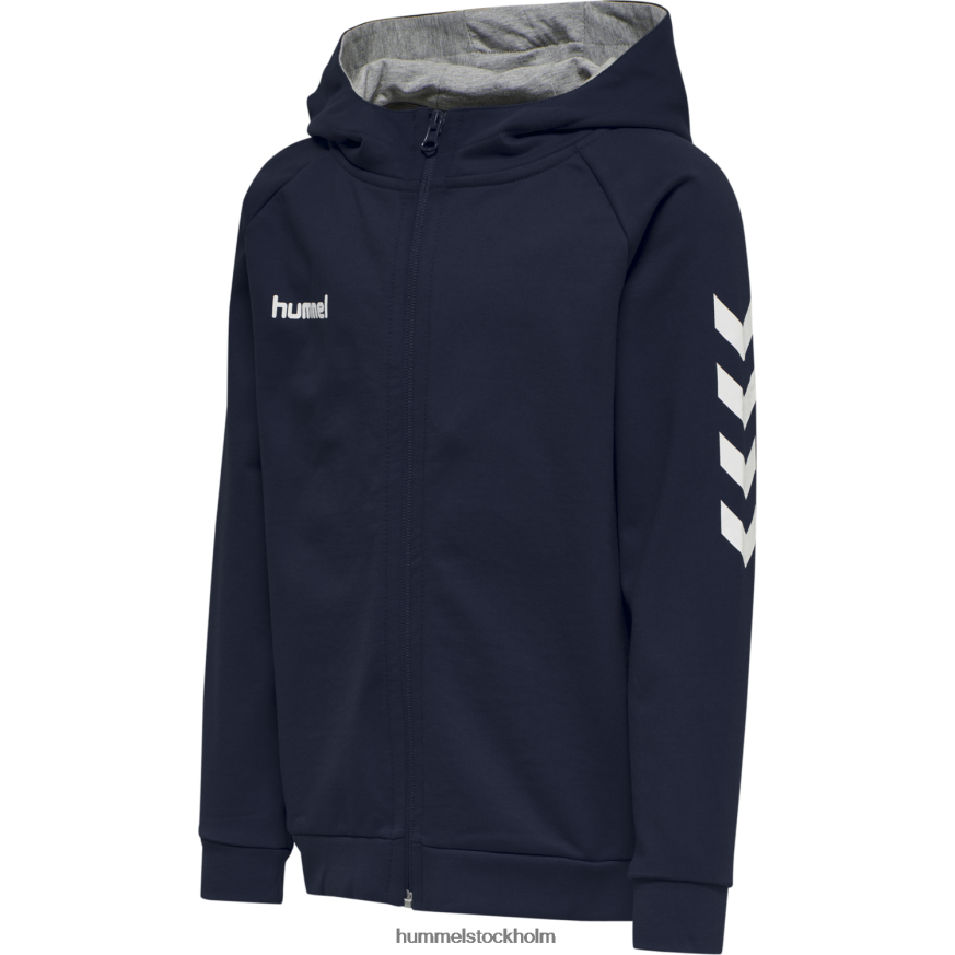 se Hummel barn hmlgo hoodie i bomull med dragkedja LL40V6830