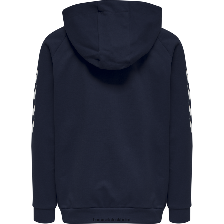 se Hummel barn hmlgo hoodie i bomull med dragkedja LL40V6830