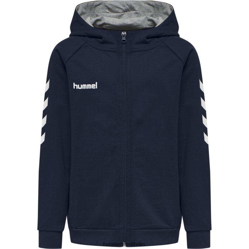 se Hummel barn hmlgo hoodie i bomull med dragkedja LL40V6830