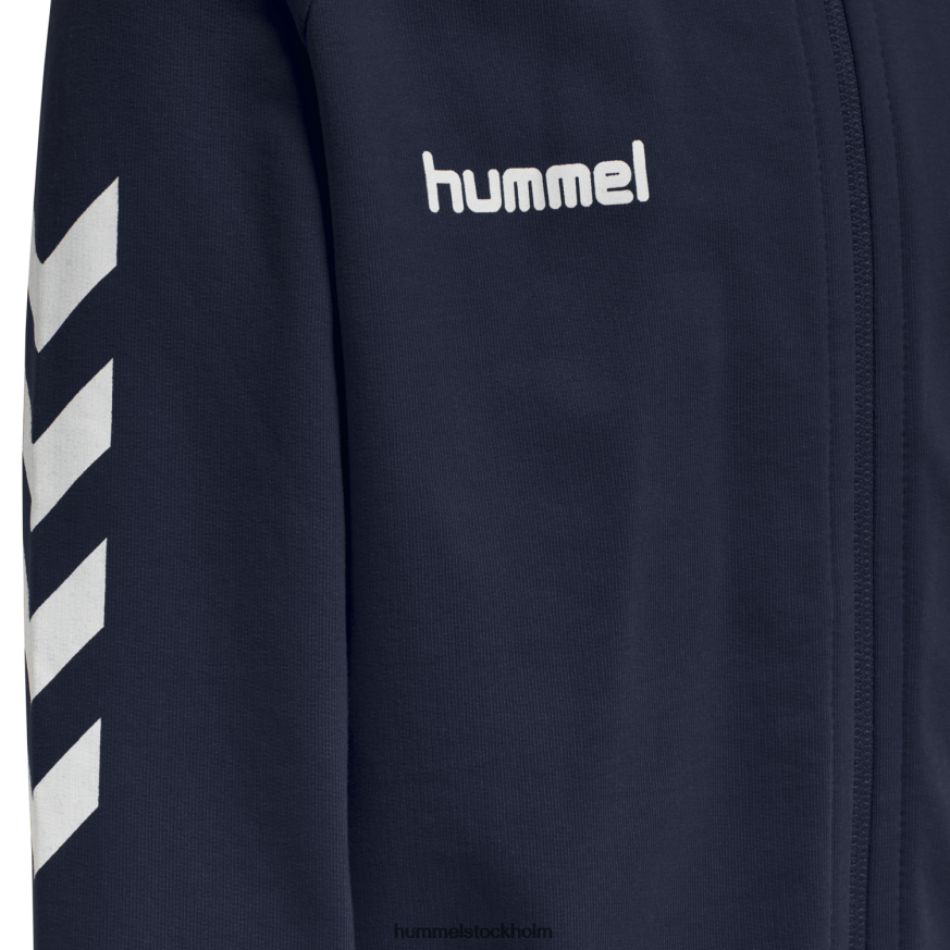 se Hummel barn hmlgo hoodie i bomull med dragkedja LL40V6830