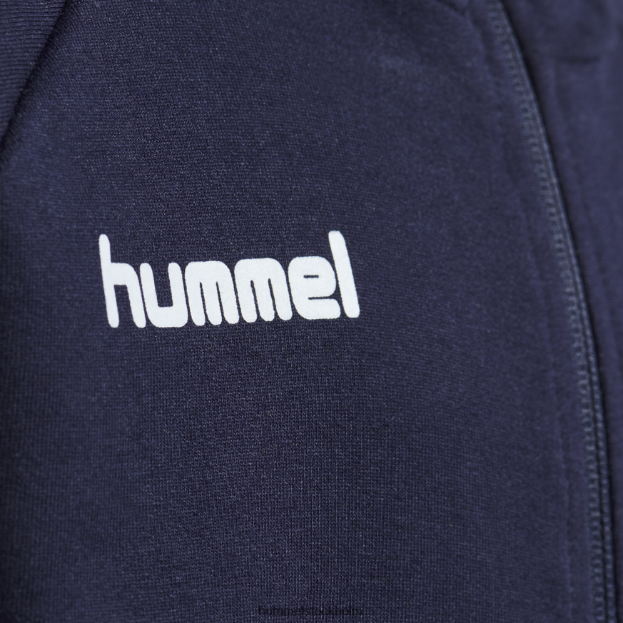se Hummel barn hmlgo hoodie i bomull med dragkedja LL40V6830
