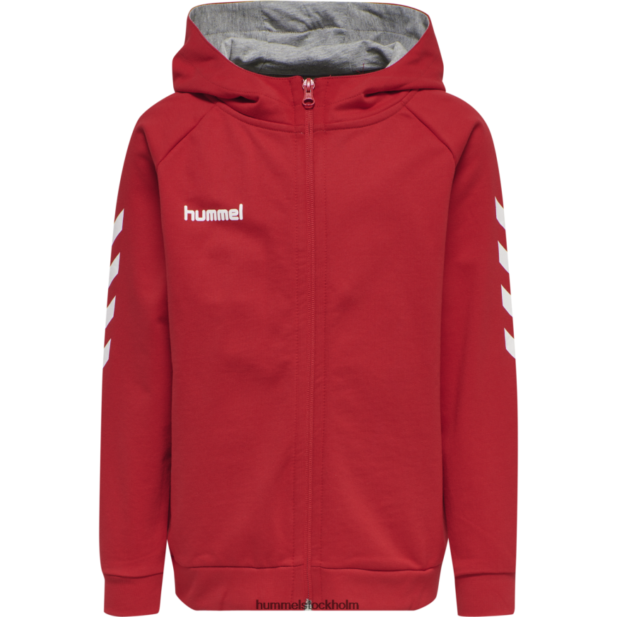 se Hummel barn hmlgo hoodie i bomull med dragkedja LL40V6936