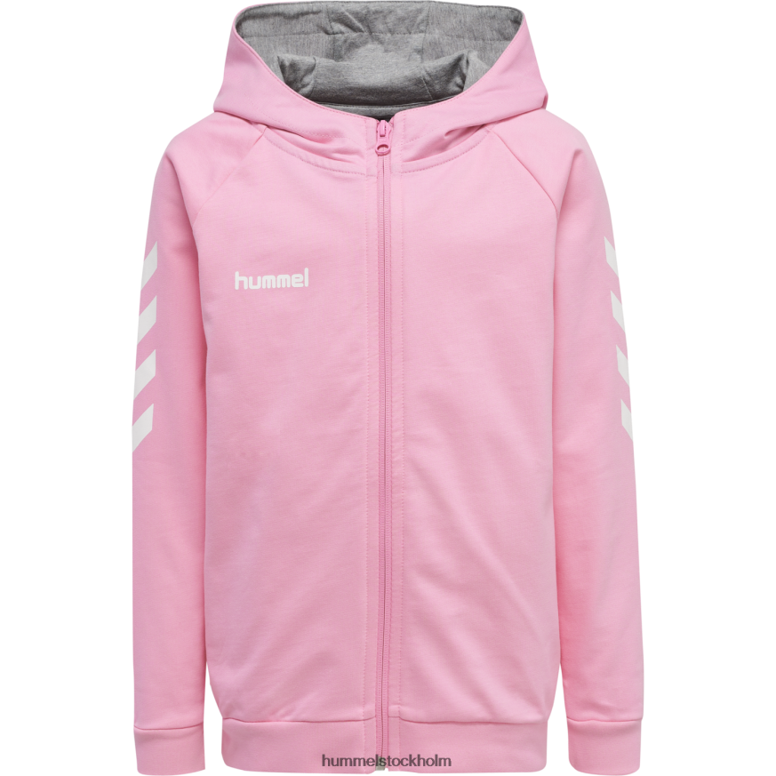 se Hummel barn hmlgo hoodie i bomull med dragkedja LL40V6987