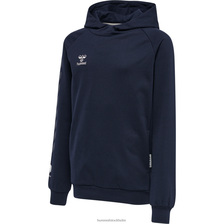 se Hummel barn hmlmove grid hoodie i bomull LL40V5032 "luvtröja"