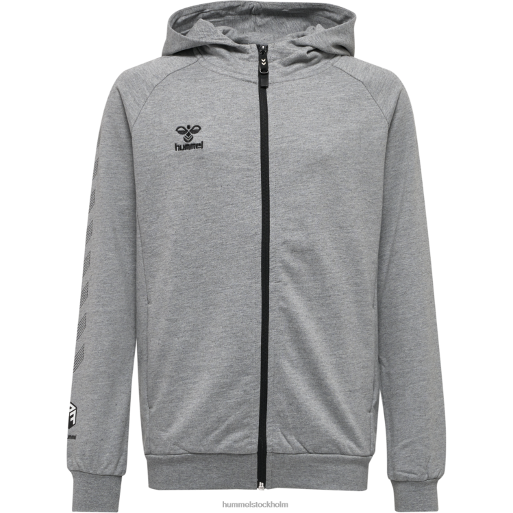 se Hummel barn hmlmove grid hoodie i bomull med dragkedja LL40V5028 \"huvtröja med dragkedja\"