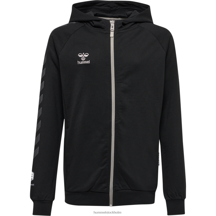 se Hummel barn hmlmove grid hoodie i bomull med dragkedja LL40V5041 \"huvtröja med dragkedja\"