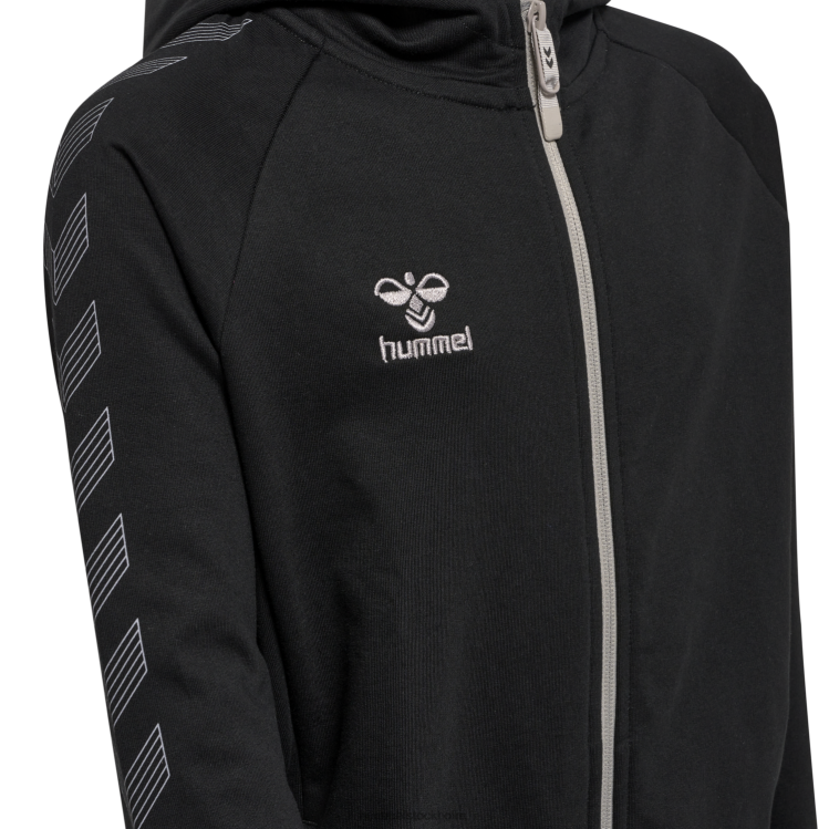 se Hummel barn hmlmove grid hoodie i bomull med dragkedja LL40V5041 \"huvtröja med dragkedja\"