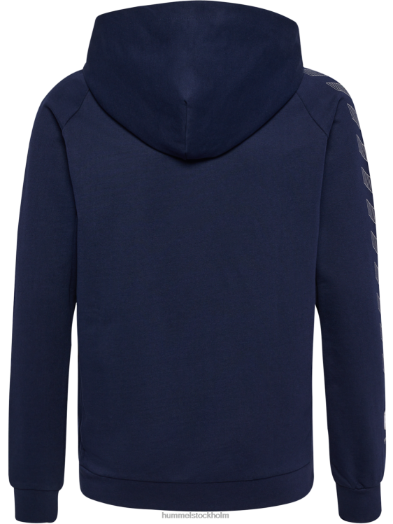 se Hummel barn hmlmove grid hoodie i bomull med dragkedja LL40V5208 \"huvtröja med dragkedja\"