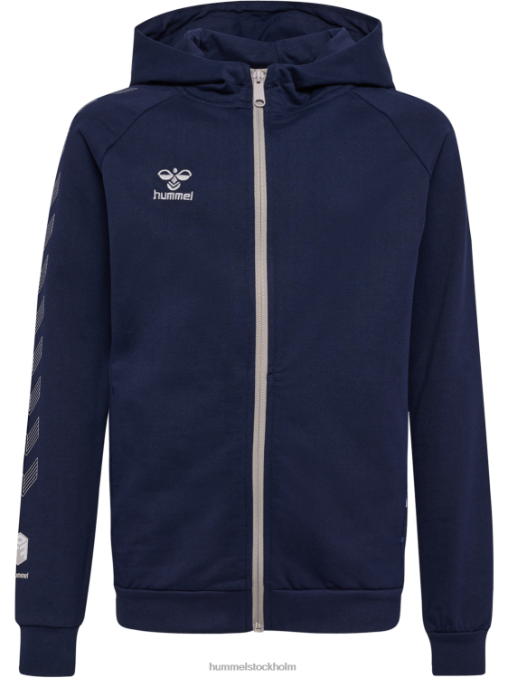 se Hummel barn hmlmove grid hoodie i bomull med dragkedja LL40V5208 \"huvtröja med dragkedja\"