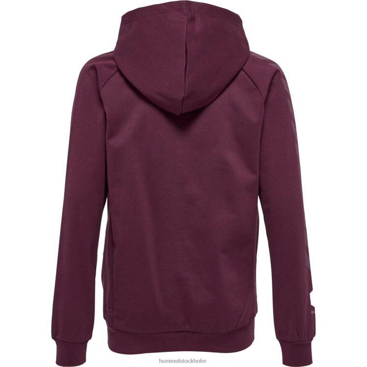 se Hummel barn hmlmove grid hoodie i bomull med dragkedja LL40V5346 \"huvtröja med dragkedja\"