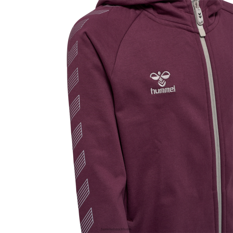 se Hummel barn hmlmove grid hoodie i bomull med dragkedja LL40V5346 \"huvtröja med dragkedja\"