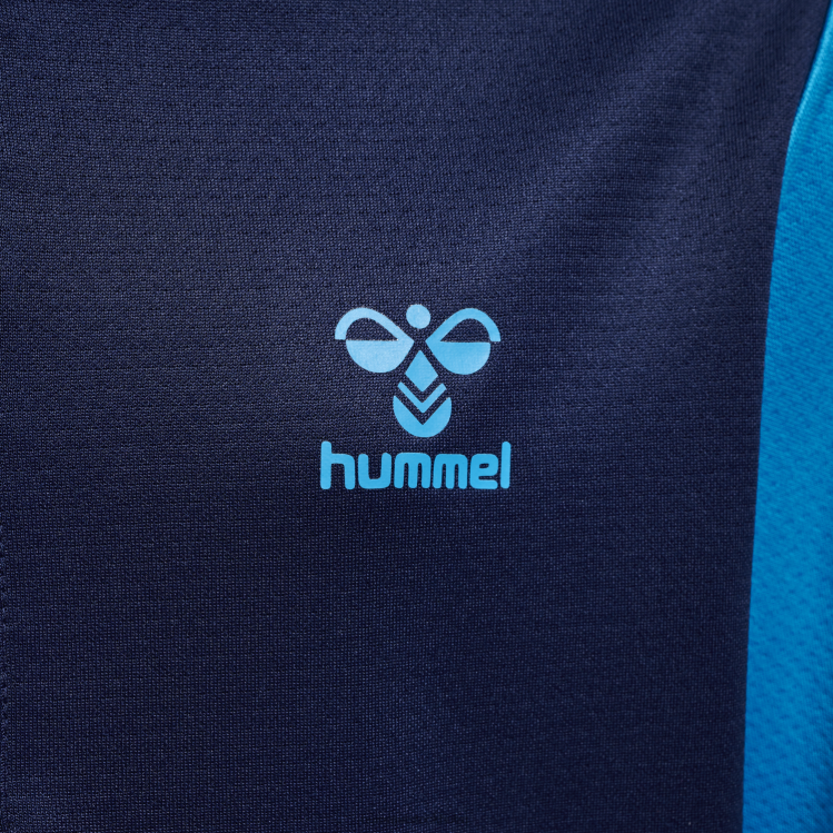 se Hummel barn hmlongrid 1/2 zip poly sweat LL40V5266 \"tröja med halv dragkedja\"