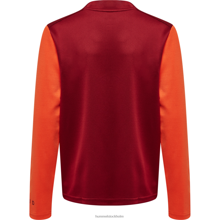 se Hummel barn hmlongrid 1/2 zip poly sweat LL40V5288 \"tröja med halv dragkedja\"