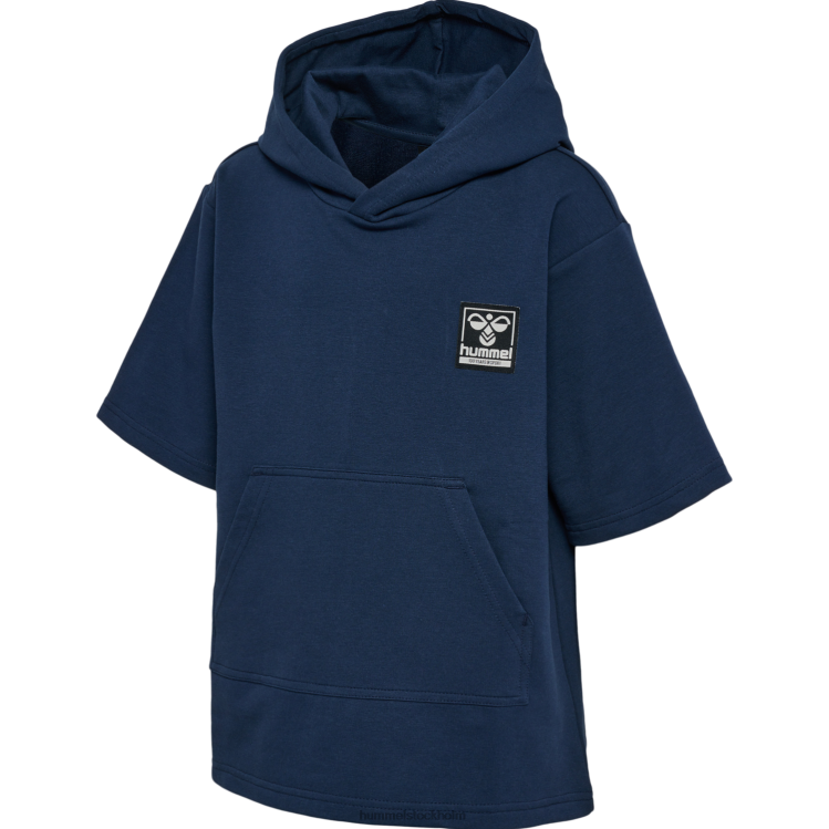 se Hummel barn hmlowen hoodie s/s LL40V4806 "kortärmad hoodie"