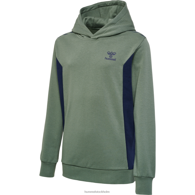 se Hummel barn hmlstaltisk hoodie i bomull LL40V4872 "sportig hoodie"