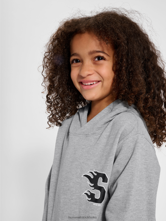 se Hummel barn stshorizon hoodie LL40V5033 \"huvtröja med uttonat tryck\"