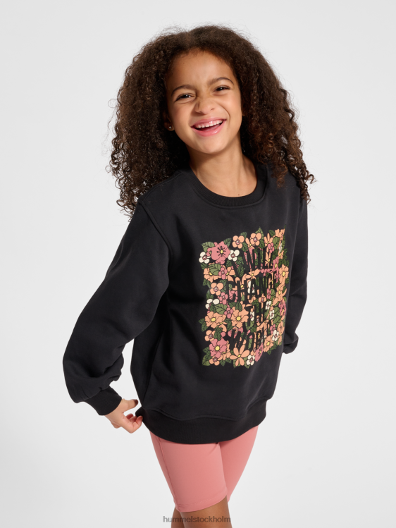 se Hummel barn stskathy sweatshirt LL40V5000 "tröja med blommönster"