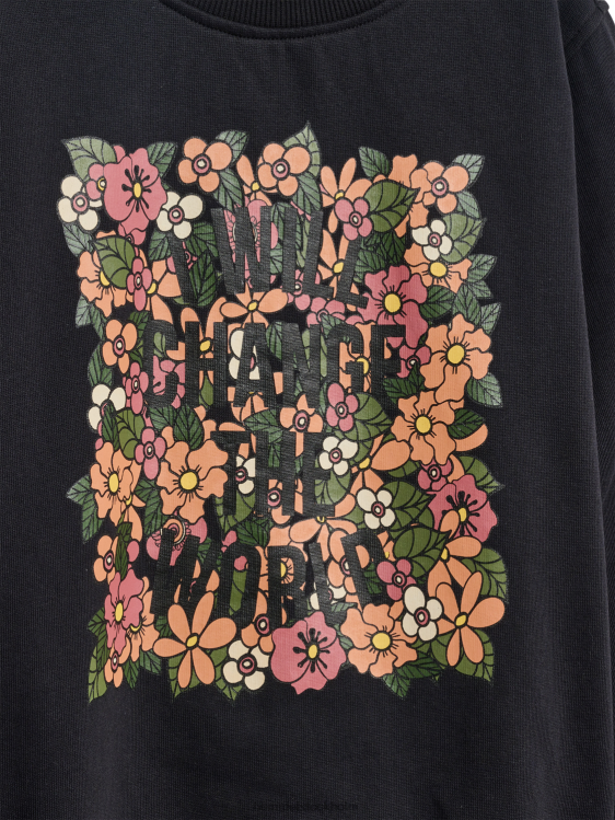 se Hummel barn stskathy sweatshirt LL40V5000 \"tröja med blommönster\"