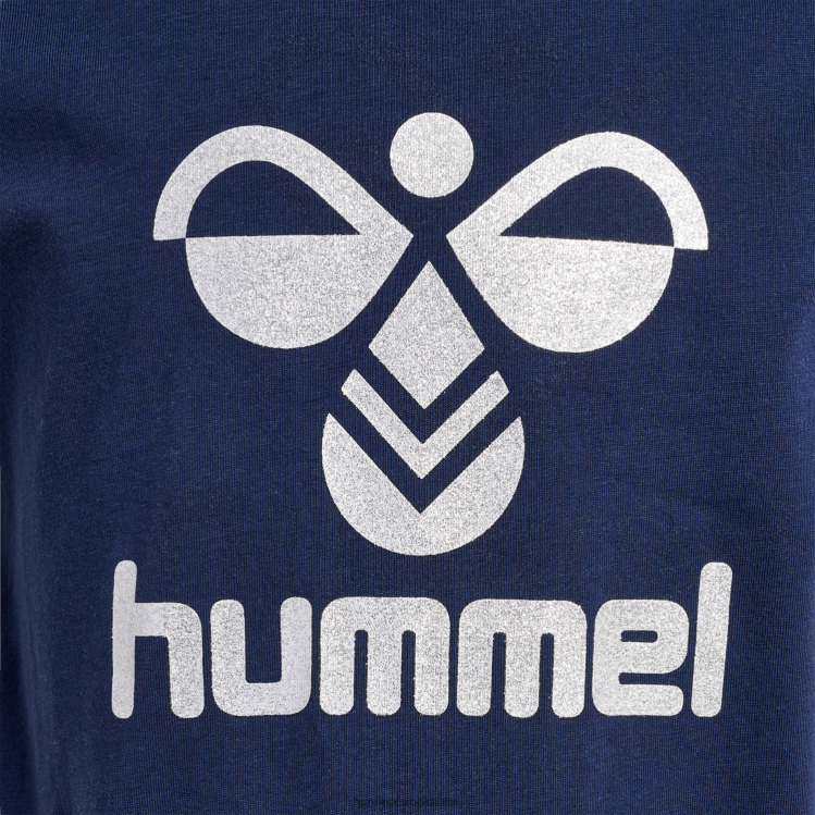 se Hummel barn hmlflowy klänning s/s LL40V5499 \"kortärmad bomullsklänning\"
