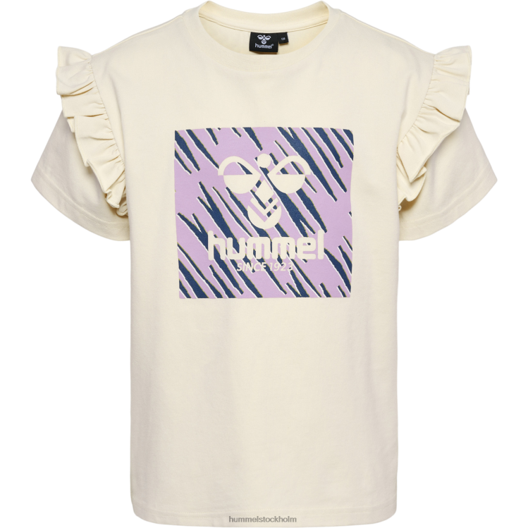 se Hummel barn hmlflowy volang t-shirt s/s LL40V5766 \"t-shirt i bomullsblandning\"