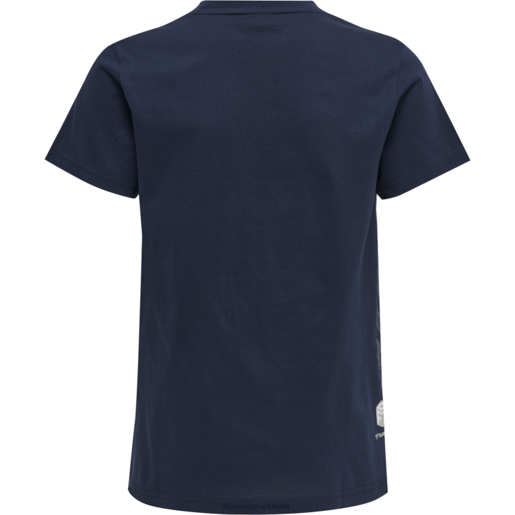 se Hummel barn hmlmove rutnät bomull t-shirt s/s LL40V5330 \"bomull t-shirt\"