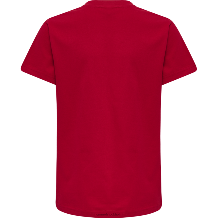 se Hummel barn hmlröd basic t-shirt s/s LL40V5703 \"kortärmad t-shirt\"