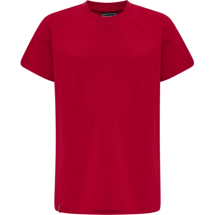 se Hummel barn hmlröd basic t-shirt s/s LL40V5703 \"kortärmad t-shirt\"