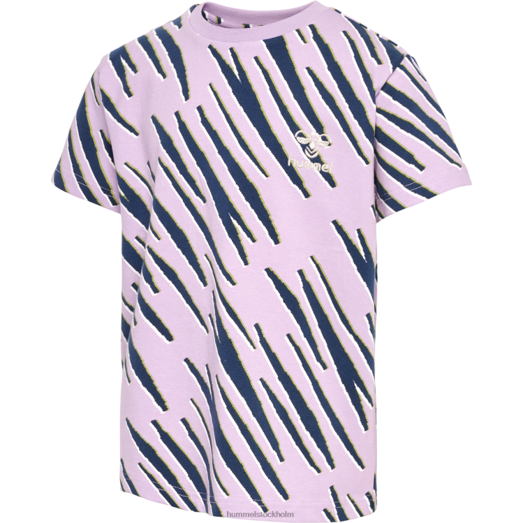 se Hummel barn hmlrushy aop t-shirt s/s LL40V5755 "kortärmad t-shirt"