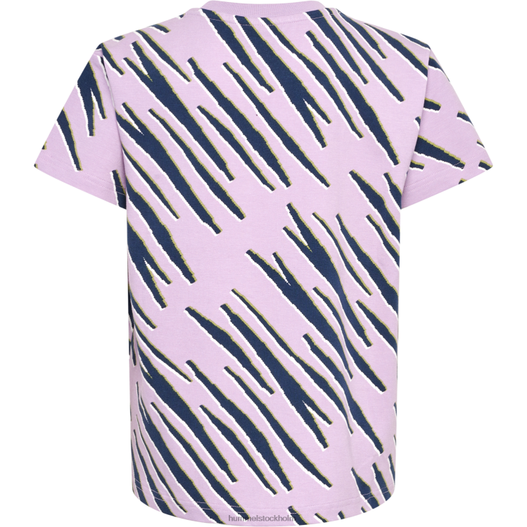se Hummel barn hmlrushy aop t-shirt s/s LL40V5755 \"kortärmad t-shirt\"