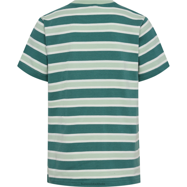 se Hummel barn hmlweston t-shirt s/s LL40V4841 \"t-shirt med ränder\"