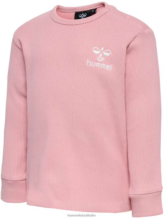 se Hummel barn hmlsami t-shirt l/s LL40V4157 "ribbad långärmad t-shirt"