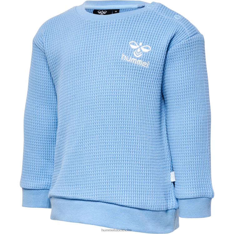se Hummel barn hmlcosy sweatshirt LL40V4110 "våffeltröja i bomull"