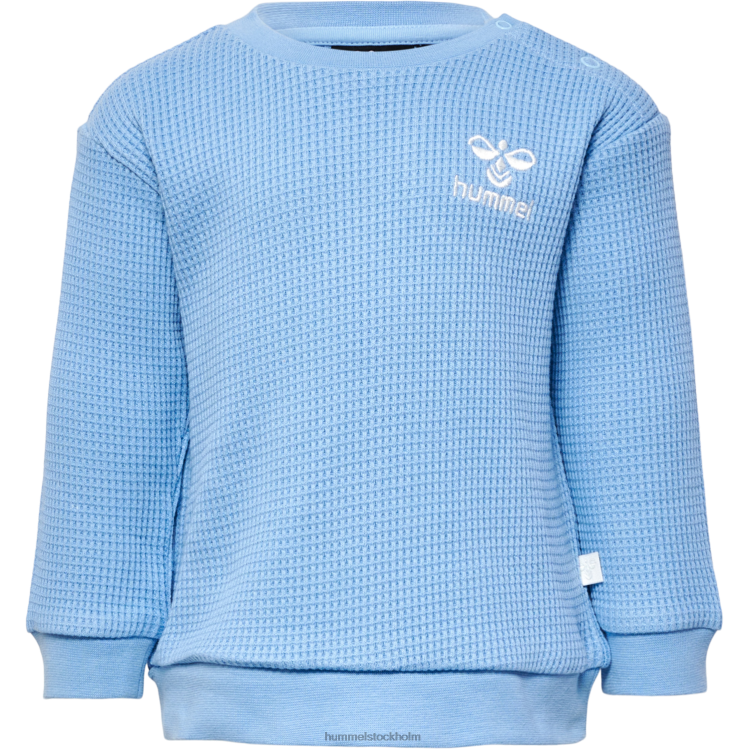 se Hummel barn hmlcosy sweatshirt LL40V4110 \"våffeltröja i bomull\"