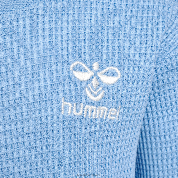 se Hummel barn hmlcosy sweatshirt LL40V4110 \"våffeltröja i bomull\"