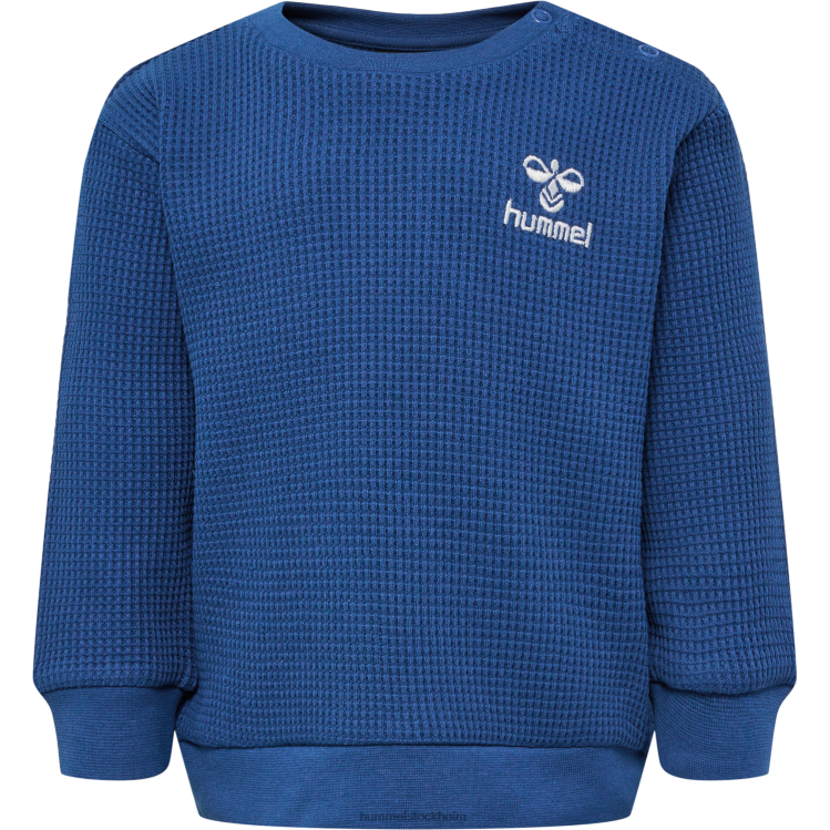 se Hummel barn hmlcosy sweatshirt LL40V4161 \"våffeltröja i bomull\"