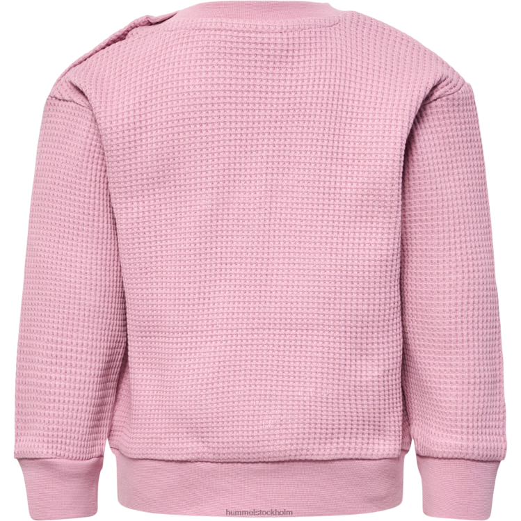 se Hummel barn hmlcosy sweatshirt LL40V4220 \"våffeltröja i bomull\"