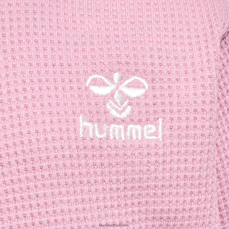 se Hummel barn hmlcosy sweatshirt LL40V4220 \"våffeltröja i bomull\"