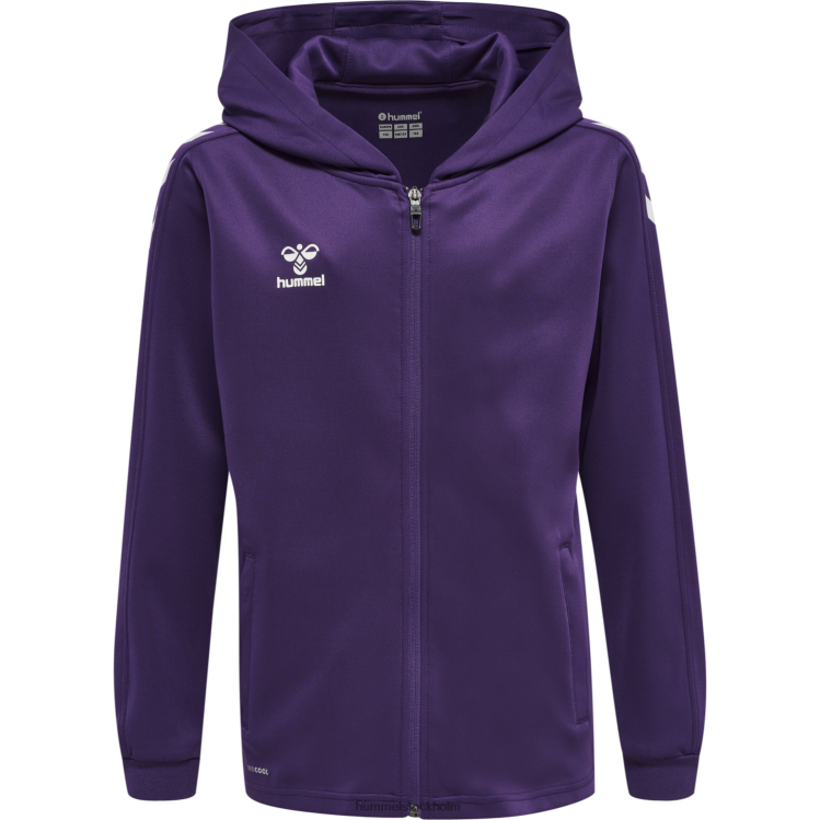 se Hummel barn hmlcore xk poly zip hood sweat LL40V5572 \"luvtröja\"