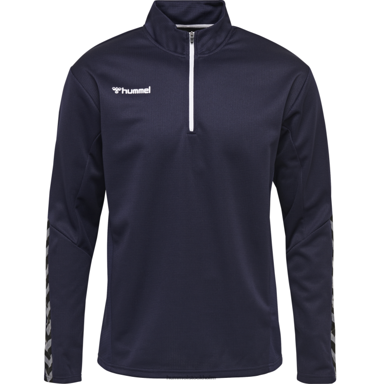 se Hummel barn hmautentisk sweatshirt med halv dragkedja LL40V6243 \"sportkläder\"