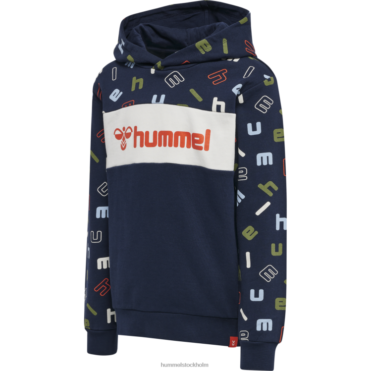 se Hummel barn hmlletters hoodie LL40V6420 "svett hoodie"