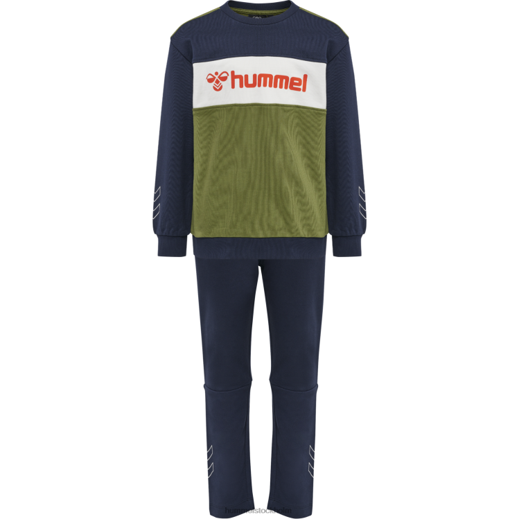 se Hummel barn hmlbirger besättningsdräkt LL40V6162 "tröja och joggingset"
