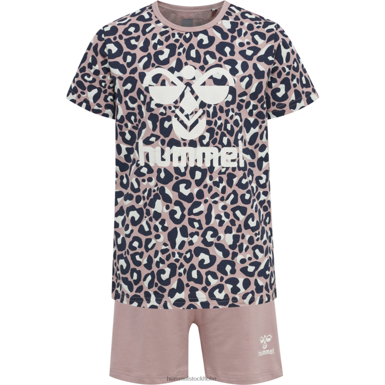 se Hummel barn hmlcarol nattdräkt s/s LL40V6353 "jersey pyjamas"