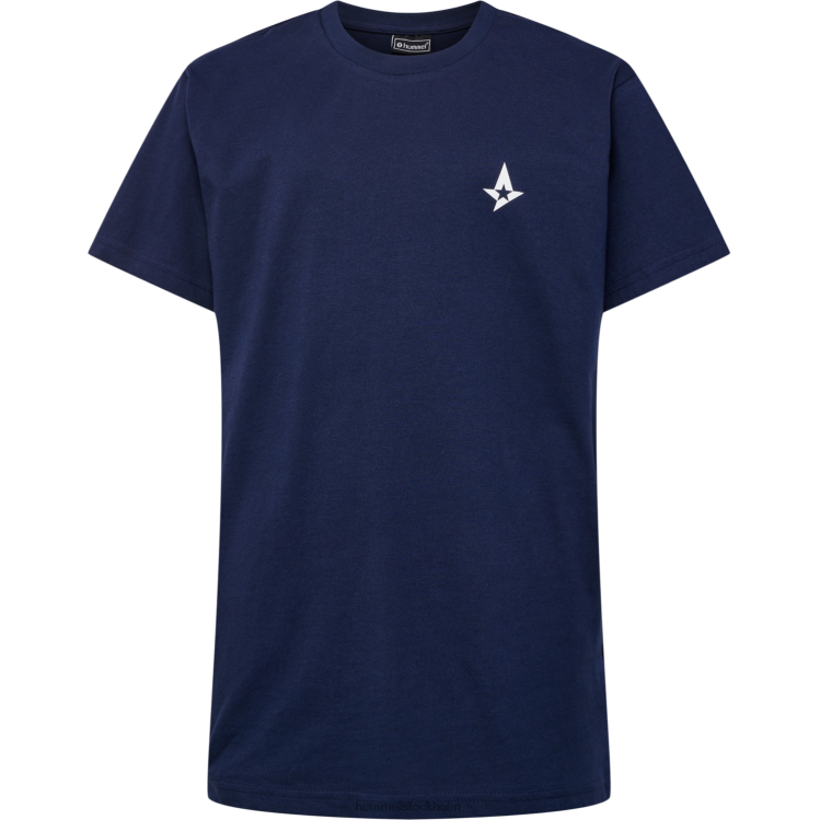 se Hummel barn ast star marin t-shirt s/s LL40V4927 \"t-shirt med astralis logotyp\"