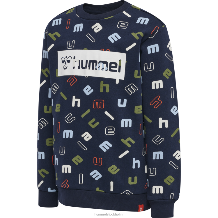 se Hummel barn hmlletters sweatshirt LL40V6170 "bomullströja"