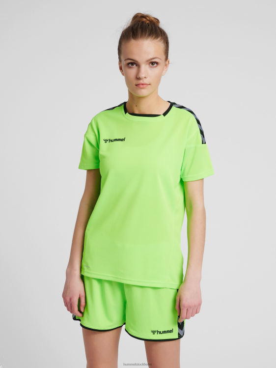 se Hummel kvinnor hmautentisk poly jersey s/s LL40V3696 "sporttröja med chevrons"