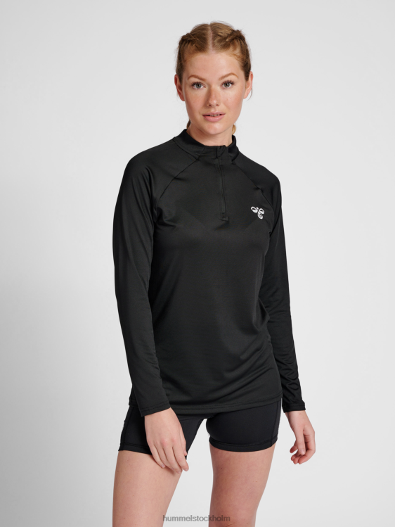 se Hummel kvinnor hmlgg12 träning 1/2 zip svett LL40V3619 "topp med halv dragkedja"