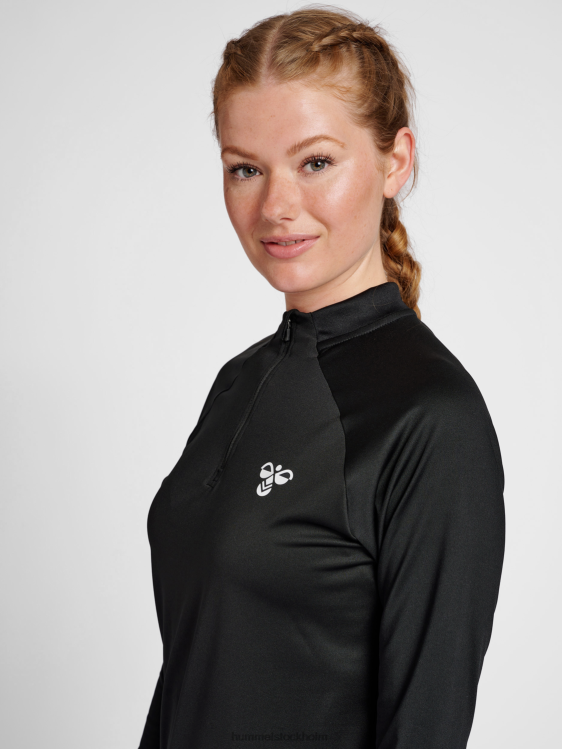 se Hummel kvinnor hmlgg12 träning 1/2 zip svett LL40V3619 \"topp med halv dragkedja\"