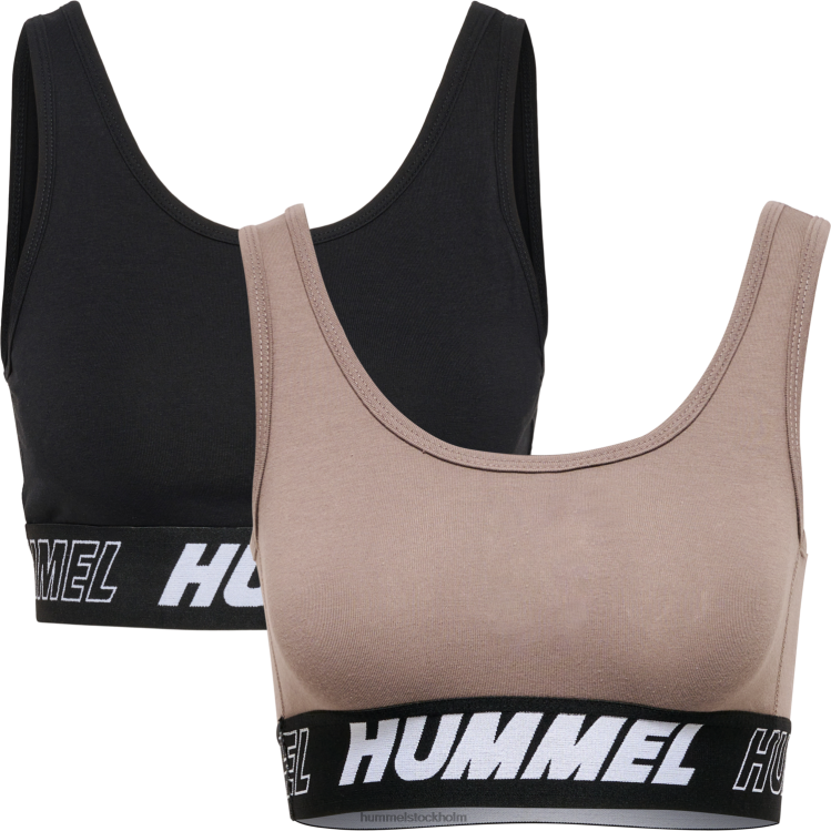 se Hummel kvinnor hmlte maja 2-pack sporttopp i bomull LL40V3355 "2-pack sporttoppar"
