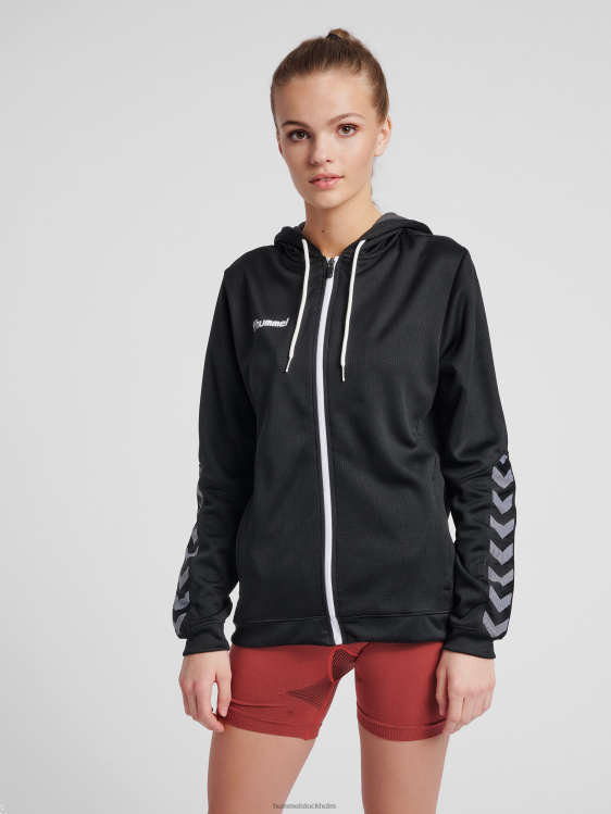 se Hummel kvinnor hmautentic hoodie i poly zip LL40V3715 "huvtröja med dragkedja"