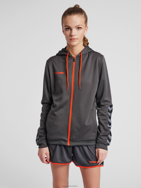 se Hummel kvinnor hmautentic hoodie i poly zip LL40V3762 "huvtröja med dragkedja"